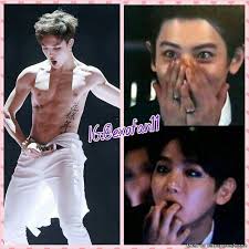 Can We Have More Exo Reactions To Shirtless Bts Allkpop Meme Center Shirtless Bts Boys Bts