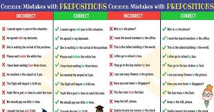 Preposition Errors 130 Common Mistakes With Prepositions