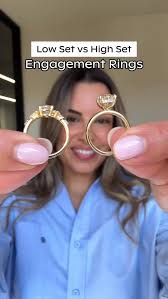 Low Set vs High Set Engagement Rings💍, In a low-set ring, the gemstone is  positioned closer to the band. This setting is often chosen for its  practicality and comfort, as it minimises the likelihood ...