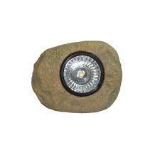 Hampton Bay 1 Light Solar Outdoor Integrated Led Rock Spot Light 49623 600as The Home Depot Solar Rock Lights Outdoor Solar Solar Lights