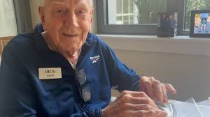 96-year-old George Wickes of Eugene, OR appears