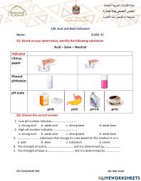 Ph scale scientists use something called a ph scale to measure how acidic or basic a liquid is. Acid And Bases Interactive Worksheet