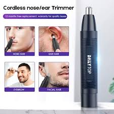 Then, a technician applies a laser to the hair you want to remove. Buy Nose And Ear Hair Trimmer Dailytop Painless Electric Nose Ear Hair Removal For Men And Women Battery Operated Dual Edged Blade With Cleaning Brush Online In Indonesia B08pbv1yy7