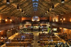 Your Go To Guide For College Dining Halls Across North America 3/20/19 — boston, massachusetts food being prepared and eaten during the bu dining services latin night at the warren towers dining hall on march 20, 2019.
