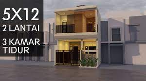 Lingkar warna denah rumah minimalis ukuran 5x12 meter 1. Desain Rumah 5x12 2 Lantai Youtube