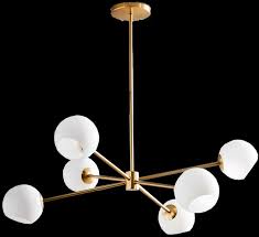 Staggered Glass 6 Light Chandelier Milk With Bulb Decorist
