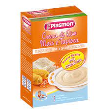 Crema di riso mais e tapioca. Plasmon Crema Di Cereali Crema Di Riso Mais E Tapioca Da 4 A 36 Mesi 230