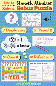 There will be 4 steps to make it. Growth Mindset Rebus Puzzles Loreen Leedy Artist Author