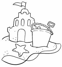 A day at the beach coloring page. A Typical Beach Sand Castle And A Bucket Coloring Page Download Print Online Coloring Pages For Free Color Nimbus