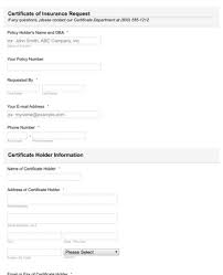 Check spelling or type a new query. Insurance Certificate Request Form Template Jotform