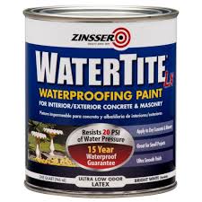 This is how you can waterproof your basement walls from inside. Zinsser 1 Qt Watertite Lx Low Voc Mold And Mildew Proof White Water Based Waterproofing Paint 6 Pack 271098 The Home Depot