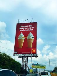 Billboard advertising in malaysia since 1971. Mcdonald S Billboards Uses Food To Promote Malaysian States