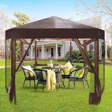 Outsunny 10' x 20' heavy duty pop up canopy with 6 sidewall mesh netting, outdoor party event tent with oxford fabric roof for backyard garden patio, cream white 3.7 out of 5 stars 241 $198.99 $ 198. 6 5 X 6 5 Outdoor Gazebo Patio Hexagonal Canopy Tent Sun Shade With Mosquito Netting And Carry Bag For Backyard Party Canopy Tent Pop Up Canopy Tent Gazebo
