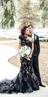 Classy Halloween Wedding Dress Ideas To Makes You Look Stunning 14 Halloween Wedding Dresses Black Lace Wedding Sheer Wedding Dress