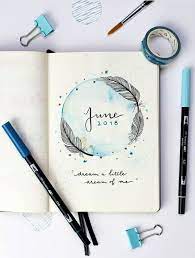 June Bullet Journal Coverage By Ig Dutch Dots Feather And Watercolor Inspiration Bullet Journal Inspiration Bullet Journal Ideas Pages Bullet Journal Themes