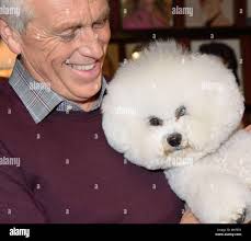 Westminster Kennel Club Best in Show winner Trumpet the Bloodhound and his  handler, co-owner and co-breeder Heather Buehner visit the Empire State  Building
