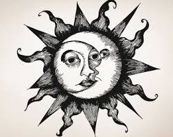 Bedroom Wall Decor. Astronomy Theme Decor. Moon Within Sun Vinyl Wall Decal  Sticker. #OS_AA815