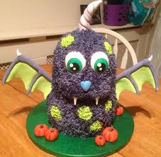 Sculpted Cute Monster Cake And Mini Flower Paste Pumpkins For Halloween  Themed Birthday - CakeCentral.com