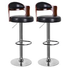 This is why we have assembled this list of the top 10 best breakfast bar stools that you can find in the market. Pair Of Black Bar Stools Breakfast Bar Stool With Padded Backrest Chrome Footrest Swivel Gas Lift Elegant Teak Leather Bar Stool For Kitchen Breakfast Bar Counter Home Furniture Buy Online In El Salvador At Elsalvador Desertcart Com Productid