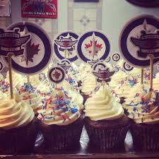 Check out our winnipeg jets selection for the very best in unique or custom, handmade pieces from our watercolour shops. Winnipeg Jets Cupcakes Hockey Birthday Parties Cupcakes For Boys Hockey Birthday