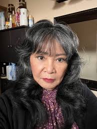 edit drawing with short salt and pepper hair