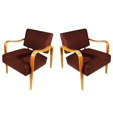 Mid Century Modern Thonet Bent Plywood Armchairs A Pair For Sale Midcentury Modern Armchair Chair