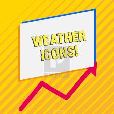 Handwriting Text Weather Icons Concept Meaning Plotted On A