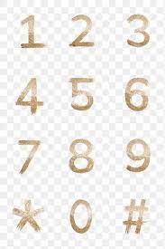 Painted Gold Glitter Numbers Png Font Free Image By Rawpixel Com Gold Glitter Png Free Illustrations