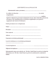 Având în institutia noastră calitatea de**: AdeverinÈÄ De La Angajator Pentru Deplasarea In Interes De Serviciu