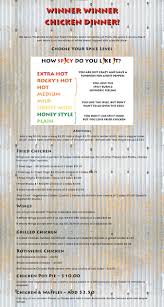 Menu for rockys hot chicken shack south main menu; Rocky S Hot Chicken Shack Menu In Asheville North Carolina Usa