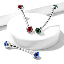 Snake eyes piercing, also known as horizontal tongue piercing, becomes visible as you open your mouth. Snake Eye Piercing Piercing Auge Curved Barbell Augenbrauen Piercin 7 13