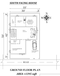 33 X50 South Facing Ground Floor House Plan As Per Vastu Shastra Autocad Dwg And Pdf South Facing House Small House Design Plans Indian House Exterior Design