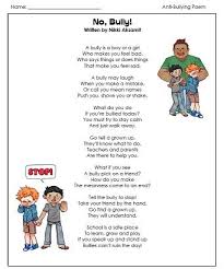 An Anti Bullying Poem Bullying Lessons Bullying Activities Anti Bullying Activities