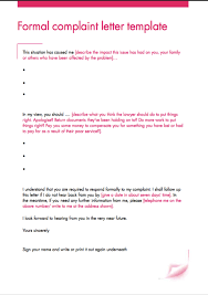 Formal Complaint Letter Template Free Resume Sample Lettering Letter Templates Free Letter Templates