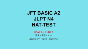 We did not find results for: Jft Basic A2 Jlpt N4 Sample Test Part 1 Kepotimes