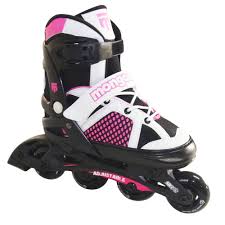 mongoose mg 087g l girls size large comfortable inline rollerblade skates pink