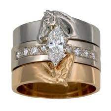 Stacking Horse Head Ring Set With Marquis Diamond Fashion Rings Head Ring Rings