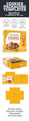cookies packaging template cookie design kraft paper boxes