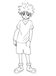 Hunter x hunter coloring book: Killua Hunter X Hunter 2 Coloring Page Free Printable Coloring Pages For Kids
