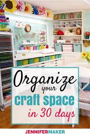 Keeping a craft room organized gives you space to be creative and makes it easy to find your craft supplies. Organized Craft Room 30 Day Challenge Jennifer Maker