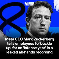 This is a marathon, not a sprint," Meta CEO Mark Zuckerberg said in a  recording reviewed by Business Insider. "But honestly, this year feels a  little more like a sprint to me." (