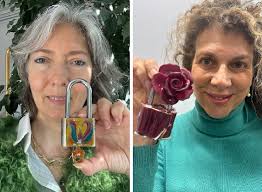 Lovelock Art: painted padlocks go