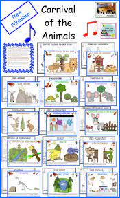 Carnival Of The Animals Activities English Spanish Free Pdfs Kindergarten Music Carnival Of The Animals Elementary Music Classroom