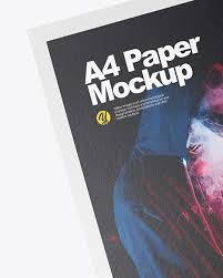 Indeed, why no one burnt paper mockups before? A4 Paper Mockup In Stationery Mockups On Yellow Images Object Mockups
