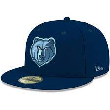 Men S Memphis Grizzlies New Era Blue Official Team Color 59fifty Fitted Hat Fitted Hats Memphis Grizzlies New Era