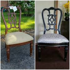 A Goodwill Chair Redone To A New Office Chair Chair Redo Chair Dining Chairs