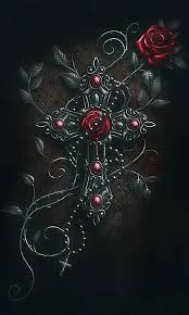 Ruby Rose Cross Wallpaper By Artist Unknown Cross Wallpaper Gothic Wallpaper Heart Wallpaper