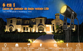Luminacion De Jardin Ecowho Led De Exterior Punta De Tierra Juego De 6 Reflector De Jardin De 3 W Con Enchufe Uz De Jardin Luz De Jardin Con Cable Proyector De Cesped Ip65 Focos