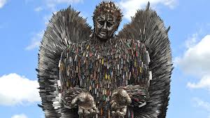 We are going to give away this knife. Knife Angel Newtown Powys To Host Sculpture Bbc News