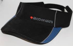 Mcdonalds Canada Visor Hat Adjustable Strap Cap Cintas November 2010 Visor Hats Visor Adjustable Straps